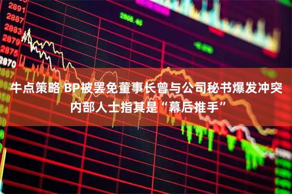 牛点策略 BP被罢免董事长曾与公司秘书爆发冲突 内部人士指其是“幕后推手”