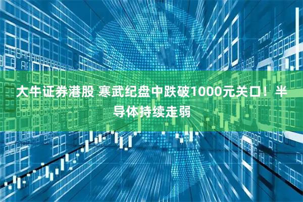 大牛证券港股 寒武纪盘中跌破1000元关口！半导体持续走弱